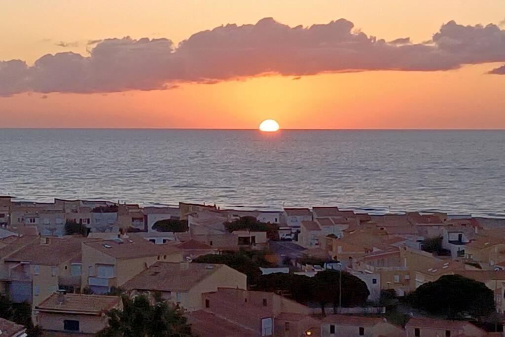 Plain-Pied, Terrasse, Piscine, Pleine Vue Mer, Plage A 6' A Pied, Parking, Wifi Fleury (Aude) Exterior foto