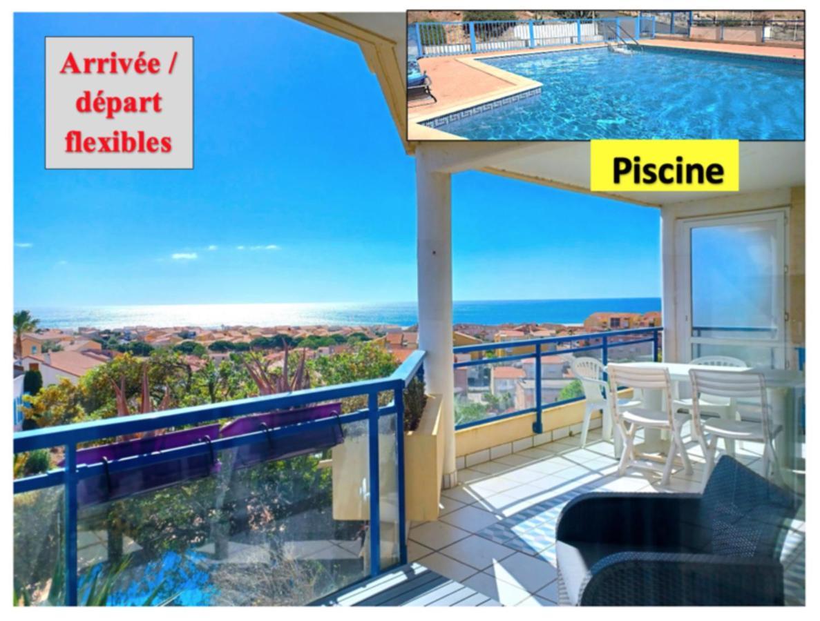 Plain-Pied, Terrasse, Piscine, Pleine Vue Mer, Plage A 6' A Pied, Parking, Wifi Fleury (Aude) Exterior foto